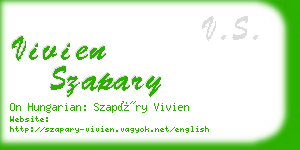 vivien szapary business card